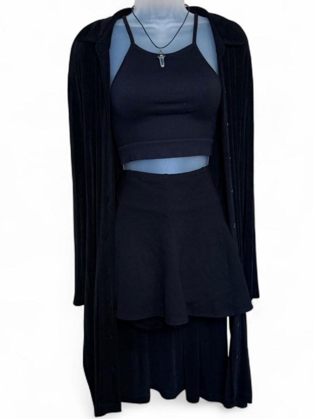 Chico's Black Button up collared Dress